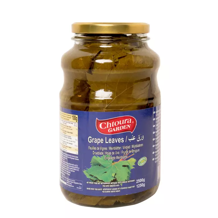 Chtoura Garden Grape Leaves / Viinirypälelehti 2500g CAM - Vihannessäilykkeet - 11484 - 1