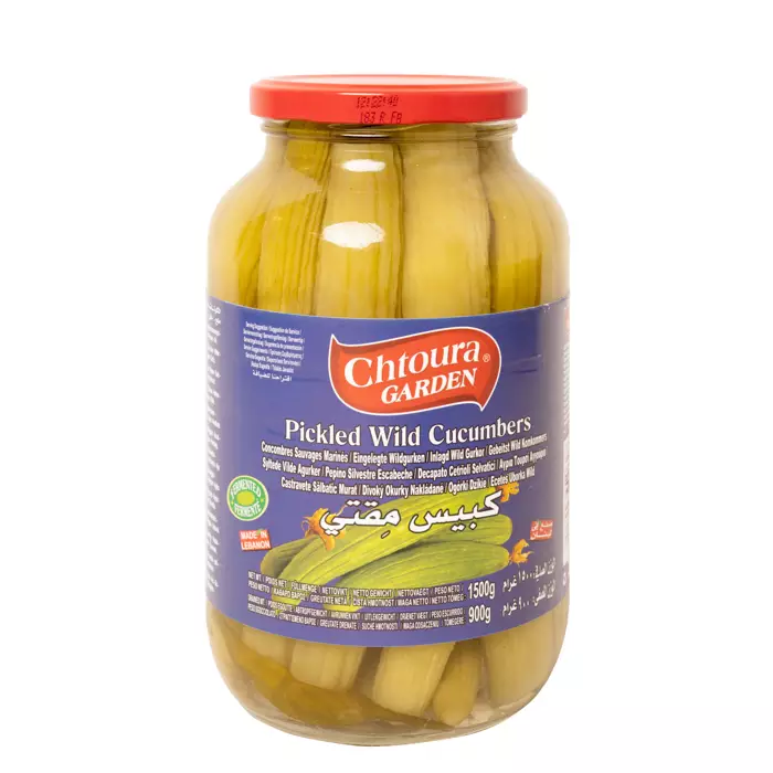 Chtoura Garden Pickledn Wild Cucumbers / Villikurkku 1,5kg CAM - Kurkkusäilykkeet - 13014 - 1