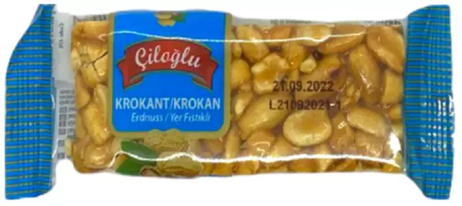 Ciloglu Krokan Yer Fistikli / Pähkinäpatukka 40g - Patukat - 1484 - 1