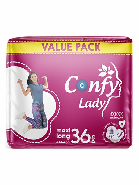 Confy Lady Hygienic Pad Maxi Long/ Terveysside 36kpl - Hygieniatarvikkeet - 19484 - 1