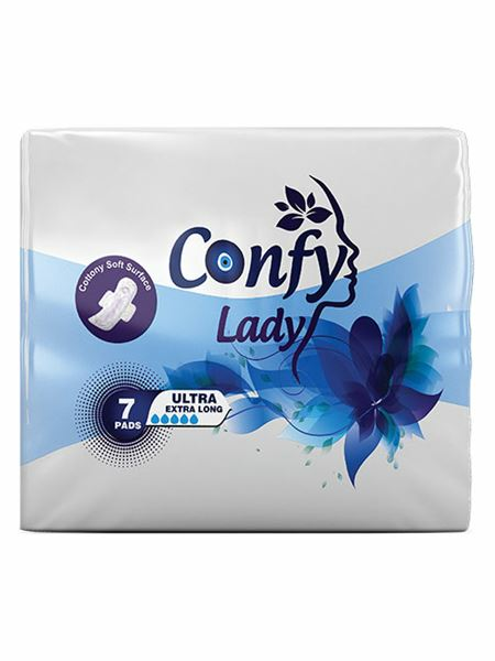 Confy Lady Hygienic Pad Ultra Extralong STD/ Terveysside 7kpl - Hygieniatarvikkeet - 19494 - 1