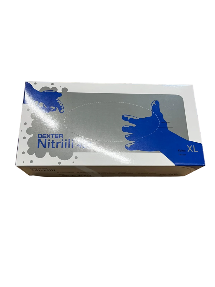 Dexter Nitriili Suojahanskat XL 100kpl - Siivousvälineet ja tarvikkeet - 18434 - 1
