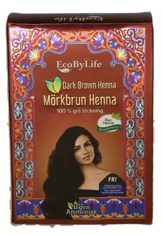 ECOBYLIFE Mörkbrun Henna 60g - Kosmetiikka - 15424 - 1
