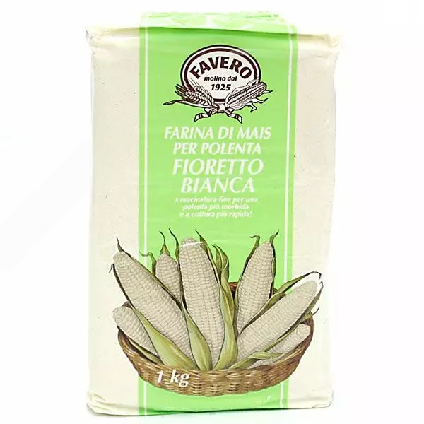 Favero Bramata Bianca / Valkoinen Maissijauho (vihreä) 1Kg - Maissijauho - 2444 - 1