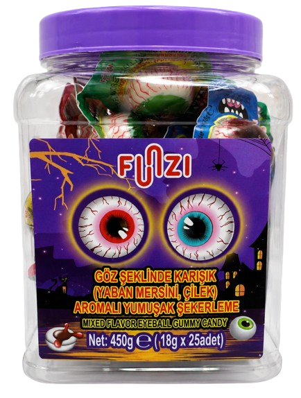 Funzi Eyeball Soft Candy Double Eye 18g - Irtomakeiset - 20414 - 1