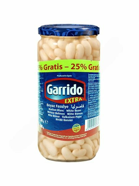 Garrido Extra Beyaz Fasulye / Valkoiset pavut 720ml +25% CAM - Papu- ja linssisäilykkeet - 2574 - 1