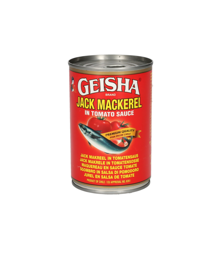 Geisha Jack Mackerel in Tomato Sauce/ Makrilli tomaattikastikkeessa 425g TNK - Kala- ja äyriäissäilykkeet - 18464 - 1