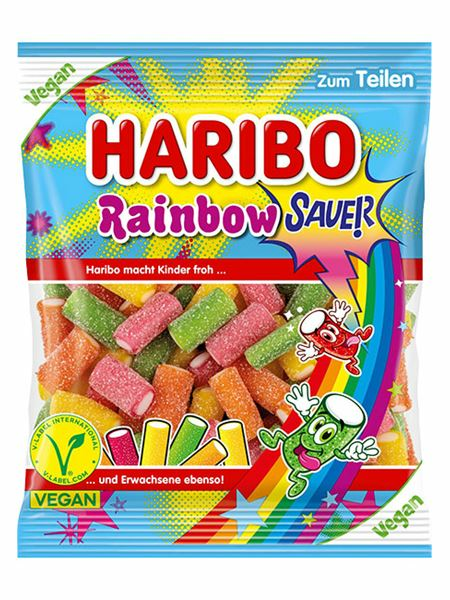 Haribo Veggie Rainbow Fizz Karkkipussi 160g - Irtomakeiset - 19344 - 1