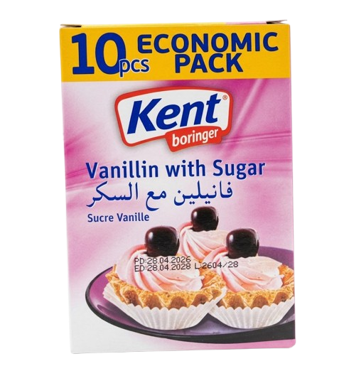 KentBor Vanillin Sugar/ Vanilja sokeri 10X5g - Sokerit ja makeutus - 20394 - 1