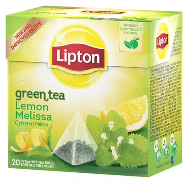 Lipton Green Tea Lemon Melissa Pyramidi Vihreä tee 20ps 36g - Vihreä tee - 13544 - 1