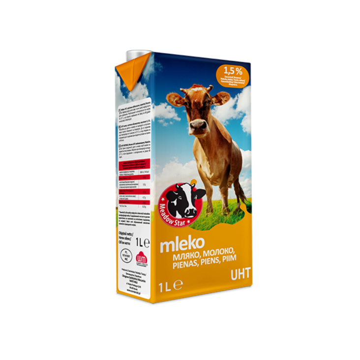 Meadow Star Mleko Milk Maito UHT 1,5% 1L - Maidot - 17164 - 1