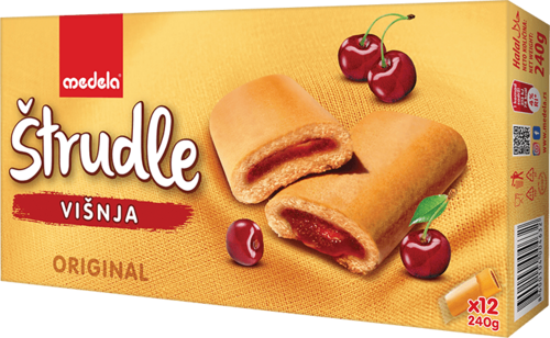 Medela Strudle Cherry/ Kirsikkatäyttekeksi 240g - Täytekeksit ja vohvelit - 20424 - 1