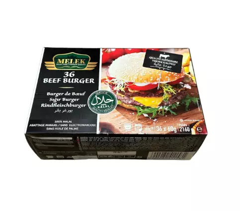 Melek Beef Burger / Naudan Burgeripihvi 36kpl 2160g - Nauta pakasteet - 14534 - 1
