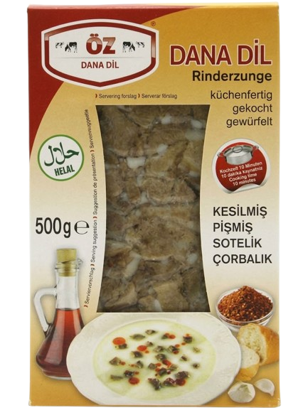 Öz Kayseri Dana Dil Rinderzunge / Naudan kieli 500g - Valmisruokasäilykkeet - 21624 - 1