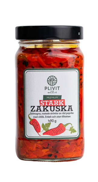 Plivit Zakuska Hot / Paahdetut paprikat öljyssä 490g CAM - Tomaatti- ja paprikasäilykkeet - 21034 - 1
