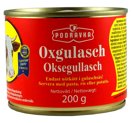 Podravka Rinder Gullash/ Naudanliha Säilyke 200g - Liha- ja riistasäilykkeet - 4334 - 1