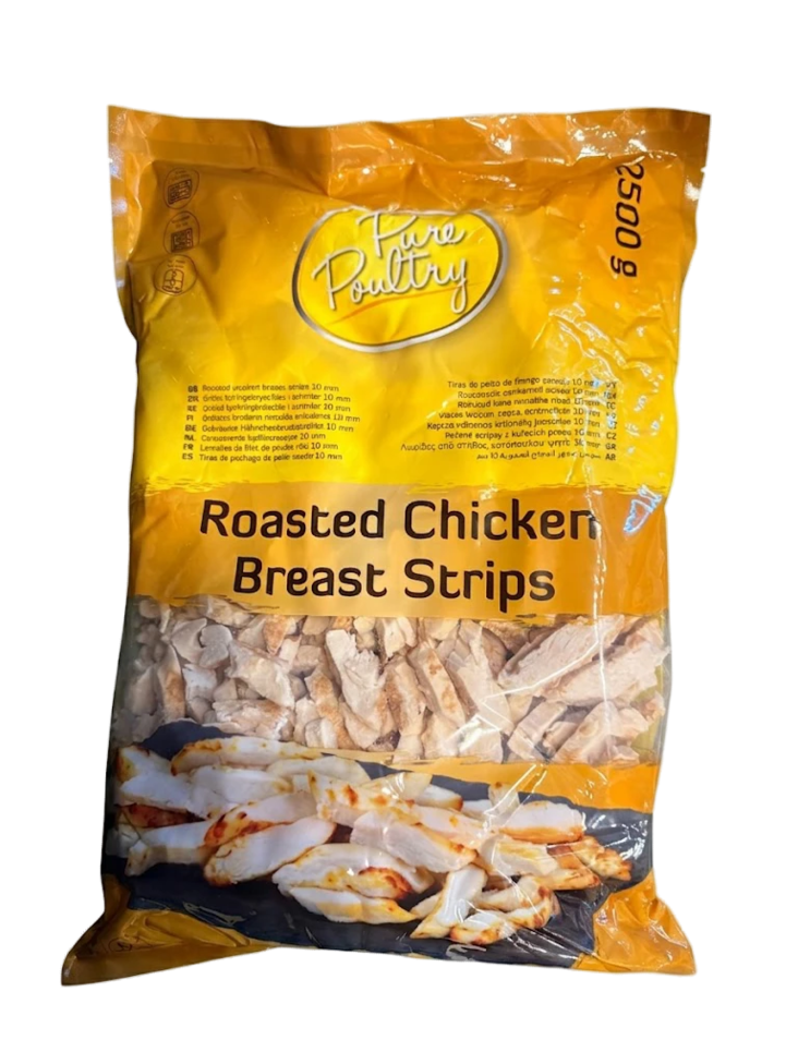 Pure Poultry Roasted Chicken Breast Strips / Paahdetut kananrintafileesuik 2,5kg - Kana pakasteet - 20004 - 1