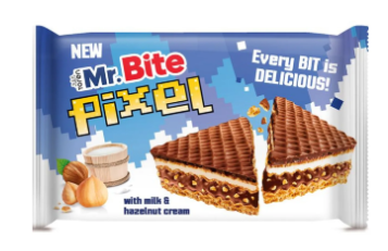 Toren Mr. Bite Pixel Milk&Hazelnut Cream / Hasselpähkinä vohvelikeksi 30g - Patukat - 20294 - 1