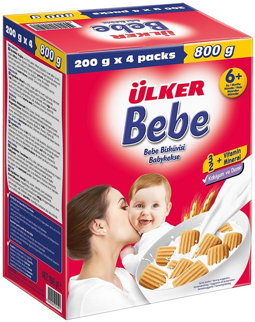 Ulker Bebe Sutlu Biskuvi/ Maitokeksi 800g - Täytekeksit ja vohvelit - 11564 - 1