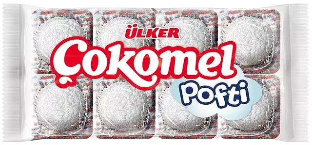 Ulker Cokomel Pofti Beyaz / vaahtokarkki keksi valkoinen 8x18g - Täytekeksit ja vohvelit - 4894 - 1