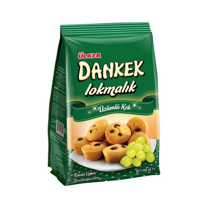 Ulker Dankek Lokmalik Uzumlu Kek / Viinirypäle muffinssit 160g - Täytekeksit ja vohvelit - 4914 - 1