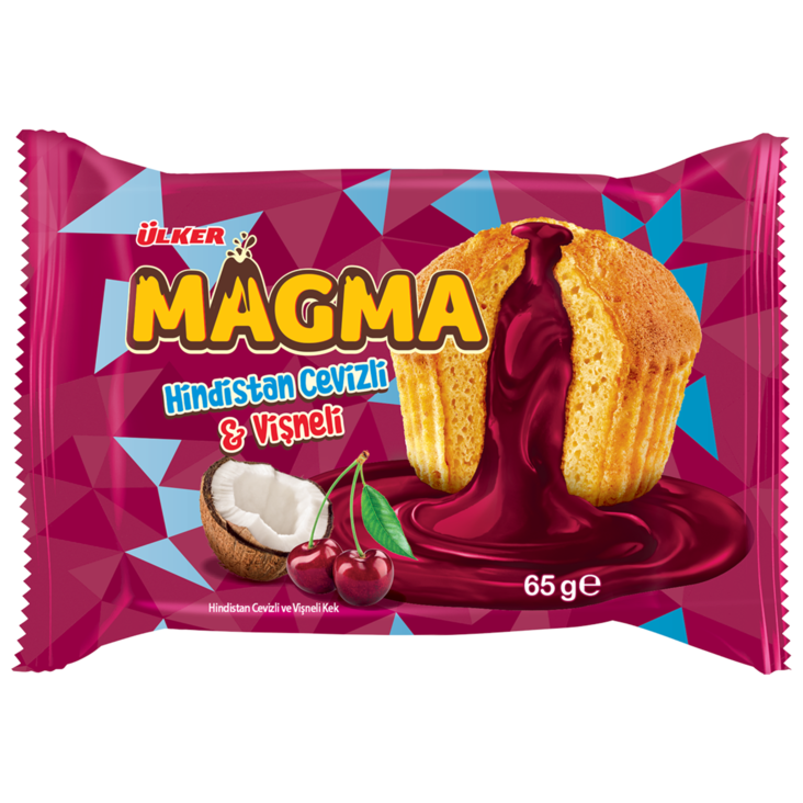 Ulker Magma Hindistan Cevizli&Visneli / Kookos&kirsikka täytteiset muffinssi 65g - Täytekeksit ja vohvelit - 19064 - 1