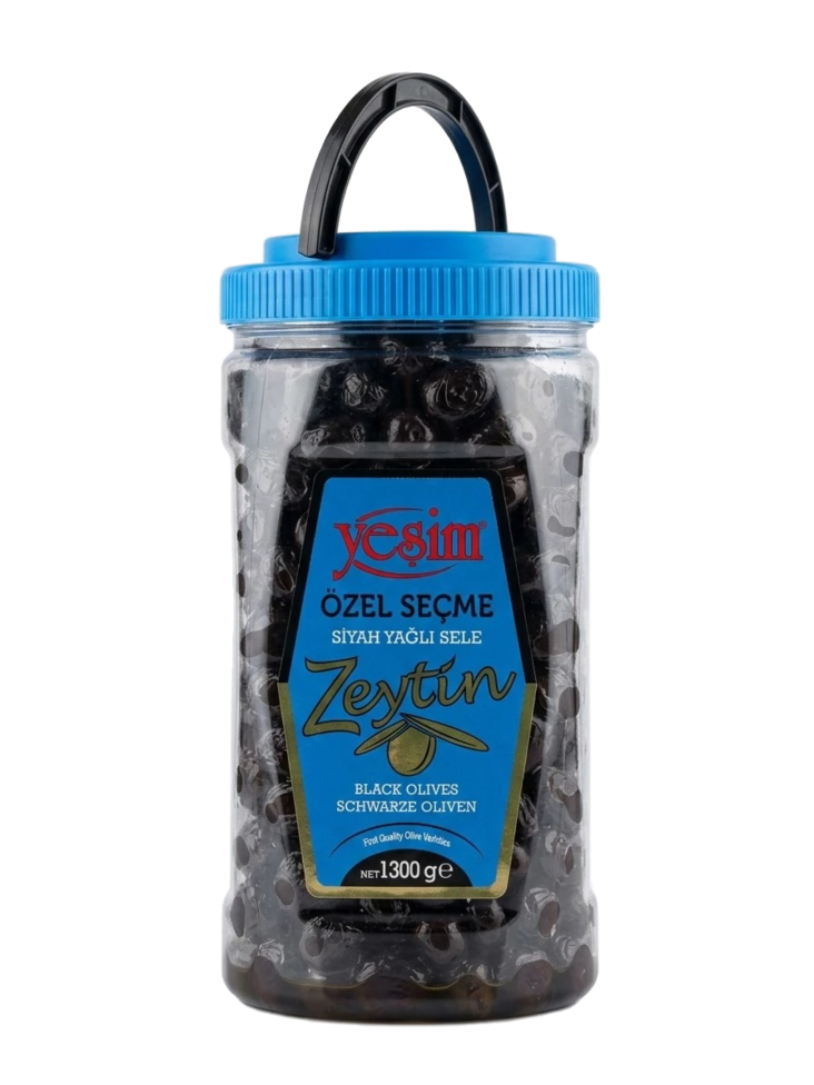 Yesim Özel Siyah Yagli Sele/ Musta Oliivi 1,3kg PET - Oliivisäilykkeet - 19674 - 1