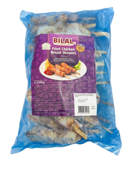 Bilal Fried Chicken Breast Skewes/ Kananvartaat 2,5kg - Kana pakasteet - 19615 - 1