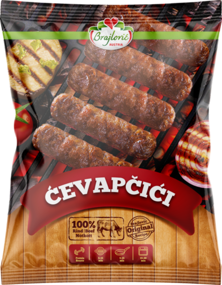 Brajlovic Cevapcici Sarajevo TK 800g - Nauta pakasteet - 7155 - 1