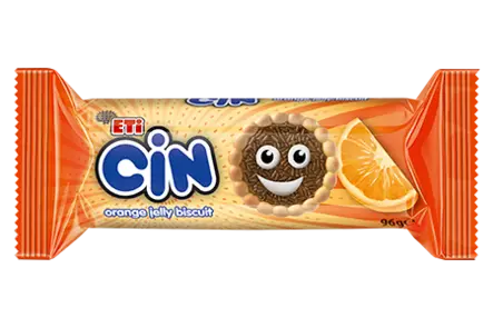Eti Cin Orange Jelly Biscuit / Appelsiinikeksi 96g - Täytekeksit ja vohvelit - 7855 - 1