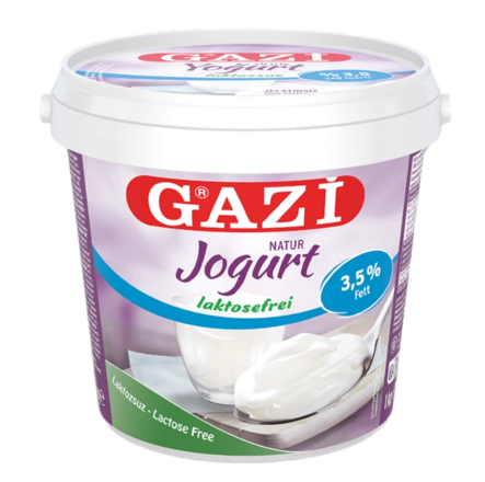 Gazi Natur Jogurt/ Laktoositon Jogurtti 3,5% 1kg - Turkkilaiset jogurtit - 2595 - 1