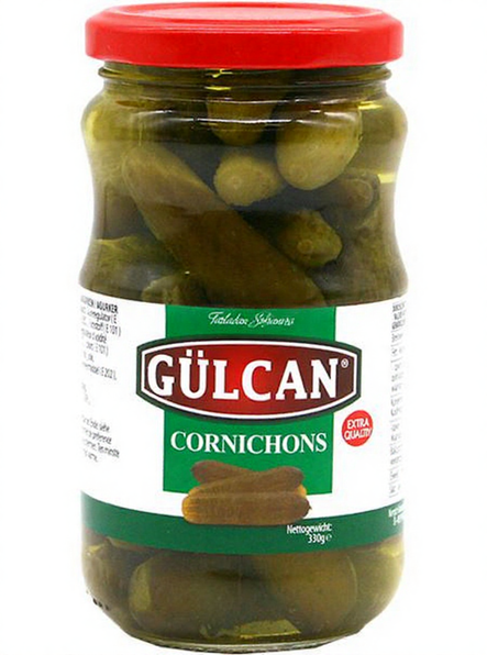 Gulcan Tursu Cornichons/ Suolakurkku 370g CAM - Kurkkusäilykkeet - 18955 - 1