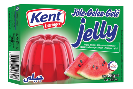 KentBor Jelly Watermelon/ Vesimelonihyytelöjauhe 85g - Liivatteet ja muut hyytelöimisaineet - 18895 - 1