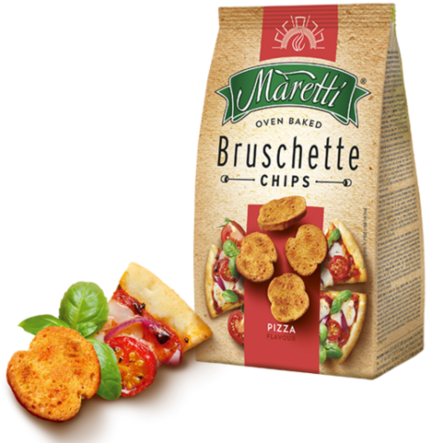 Maretti Bruschette Pizza/ Pahdettu leipää Pitsan makuinen 150g - Täytekeksit ja vohvelit - 21015 - 1