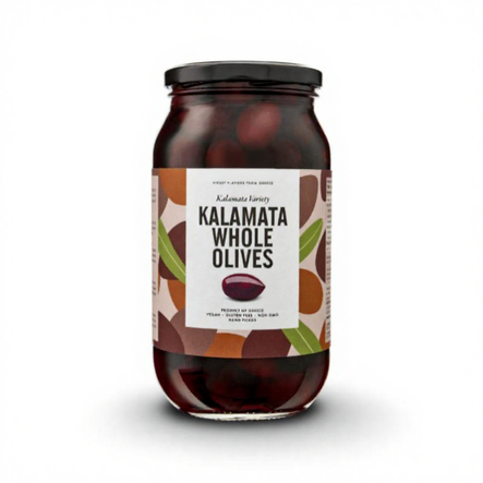 Olymp Kalamata Whole Olive / Kokonainen oliivi suolaliemessä 1kg CAM - Oliivisäilykkeet - 7325 - 1