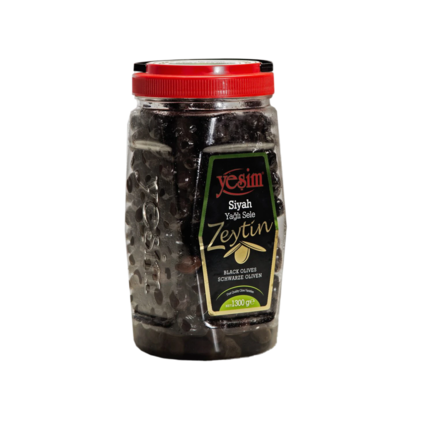 Yesim Siyah Yagli Sele Zeytin / Musta Oliivi 1,3kg PET - Oliivisäilykkeet - 5285 - 1