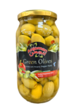 Anjoman Green Olives with Pepper Paste / Paprikatahnatäyt. vihreät oliivit 960g - Oliivisäilykkeet - 19315 - 1