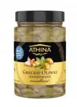 Athina Greek Olives with Garlic / Vihreät oliivit kivettömät valkosipulilla 327m - Oliivisäilykkeet - 15865 - 1