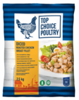 Top Choice Poultry / Paahdettu broilerin rintafileekuutio maustettu 2.5Kg - Kana pakasteet - 6225 - 1