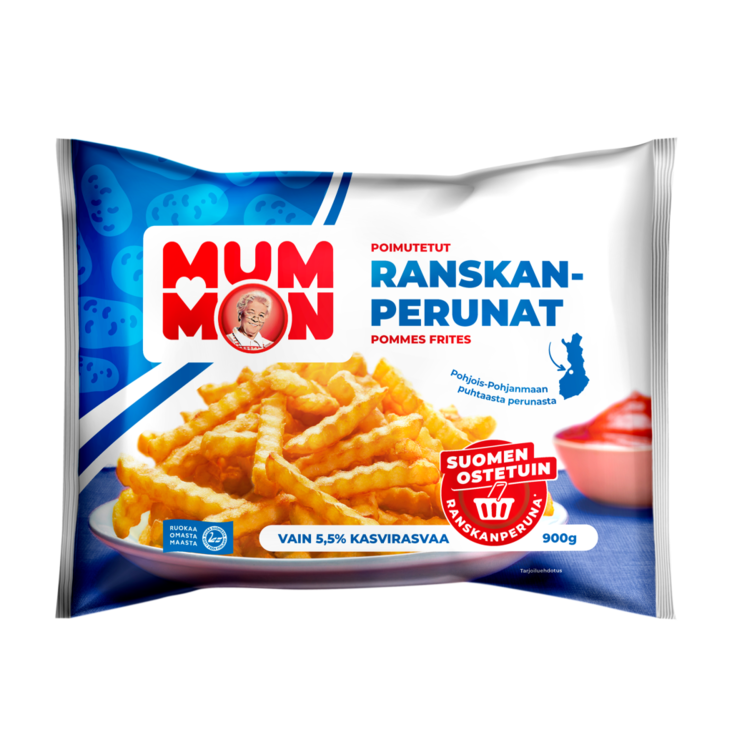 Mummon Poimutetut Ranskanperunat 900g - Pakasteperunat - 17865 - 1