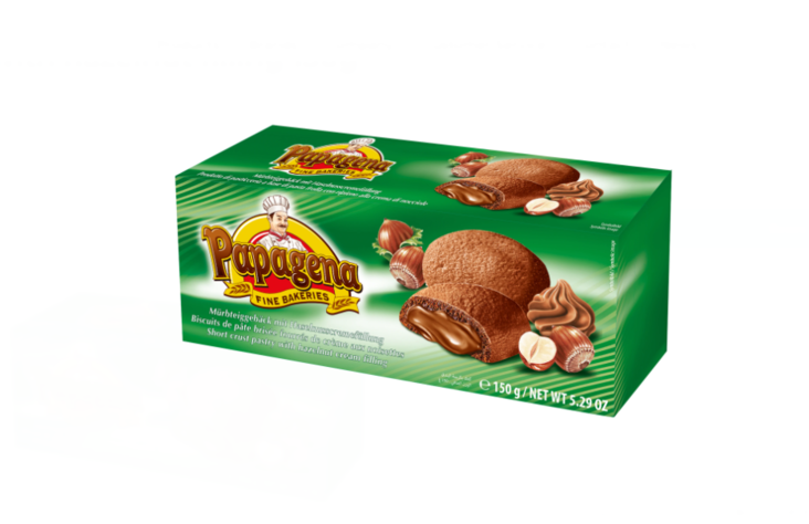 Papagena Hasselpähkinätäytteiset keksit 150g - Täytekeksit ja vohvelit - 18325 - 1