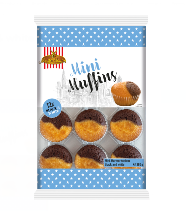Meister Moulin Mini marble cake/ Mini Muffini 12x 180g - Täytekeksit ja vohvelit - 18775 - 1