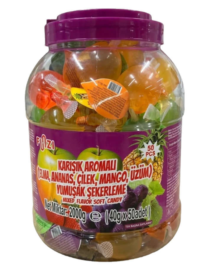 Funzi Jelly drink mixed flavor soft candy/ Karkki 40g - Irtomakeiset - 20435 - 1