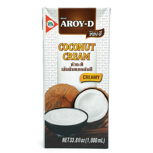 Aroy-D Coconut Cream / Kookoskerma UHT 21% 1000ml - Maidot - 485 - 1