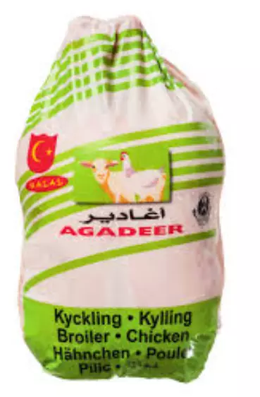 Agadeer Broiler Chicken / Kokonainen Broileri 1.3kg - Kana pakasteet - 15155 - 1