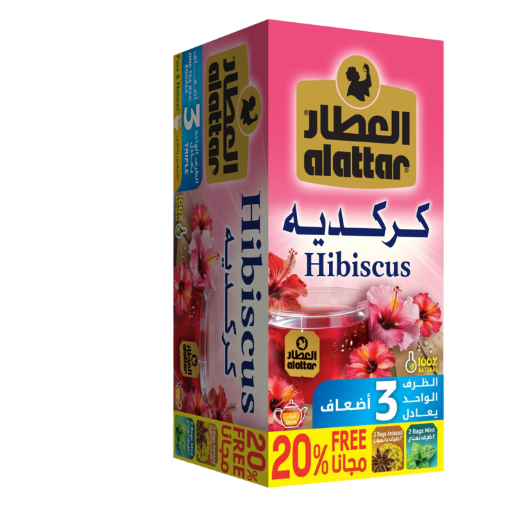 Al Attar Hibiscus Tee/ Hibiscus tee 24x3g - Vihreä tee - 19245 - 1