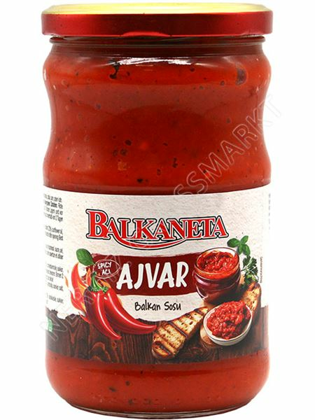 Balkaneta Ajvar Aci/ Paprikatahna Tulinen 620g - Tomaatti- ja paprikasäilykkeet - 16865 - 1