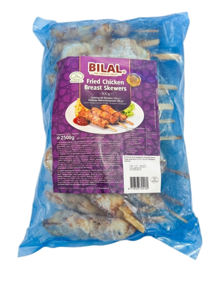 Bilal Fried Chicken Breast Skewes/ Kananvartaat 2,5kg - Kana pakasteet - 19615 - 1