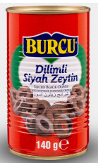 Burcu Dilimli Siyah Zeytin / Viipaloidut mustat oliivit suolaliemessä 140g TNK - Oliivisäilykkeet - 13515 - 1