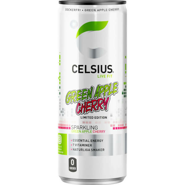 Celsius Green Apple Cherry Energiajuoma 355ml - Energiajuomat - 15985 - 1